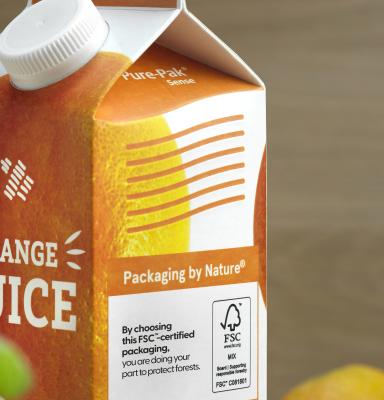 Orange juice carton